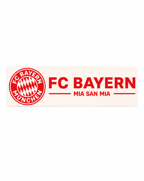 FC Bayern München Heckscheibenaufkleber Mia san mia Rot 34x10,5 cm